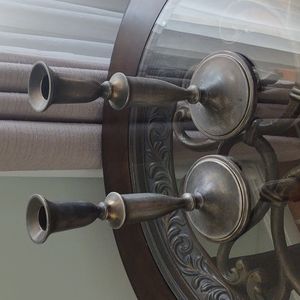 Two Towle silver candle holders